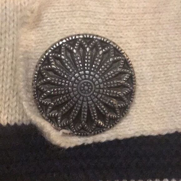 Christopher & Banks Cardigan Cream Blue L - Picture 7 of 9